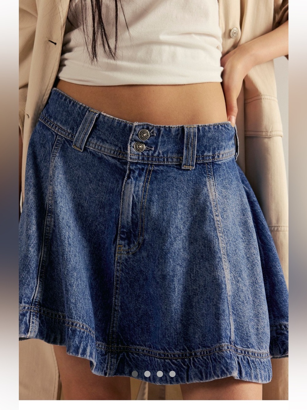 Free People Wonderland Denim Skirt We The Free Canyon Land Blue